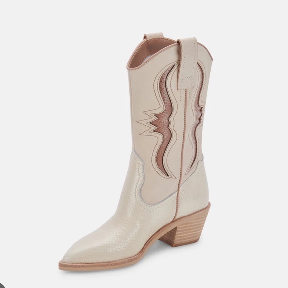 Dolce Vita Suzy Sand embossed leather boots - Picture 4 of 6